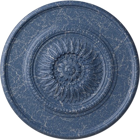 Ekena Millwork Large Floral Ceiling Medallion, Hand-Painted Americana Crackle, 41 1/8"OD x 2 1/2"P CM41FLAMC